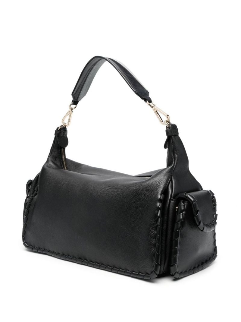 Black Nahir Leather Shoulder Bag