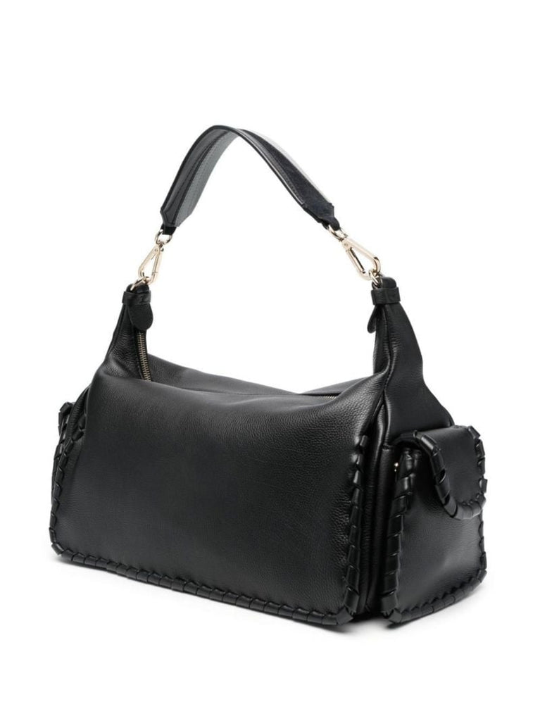 Black Nahir Leather Shoulder Bag