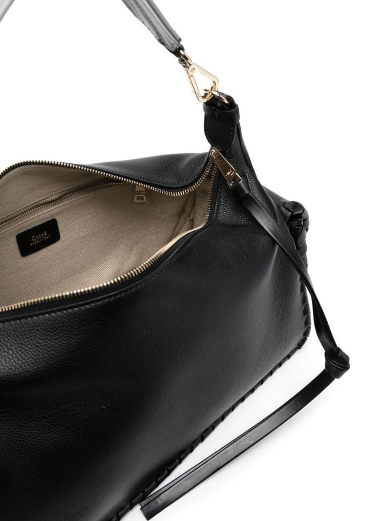 Black Nahir Leather Shoulder Bag