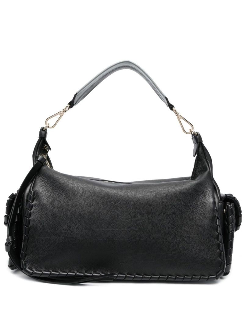 Black Nahir Leather Shoulder Bag