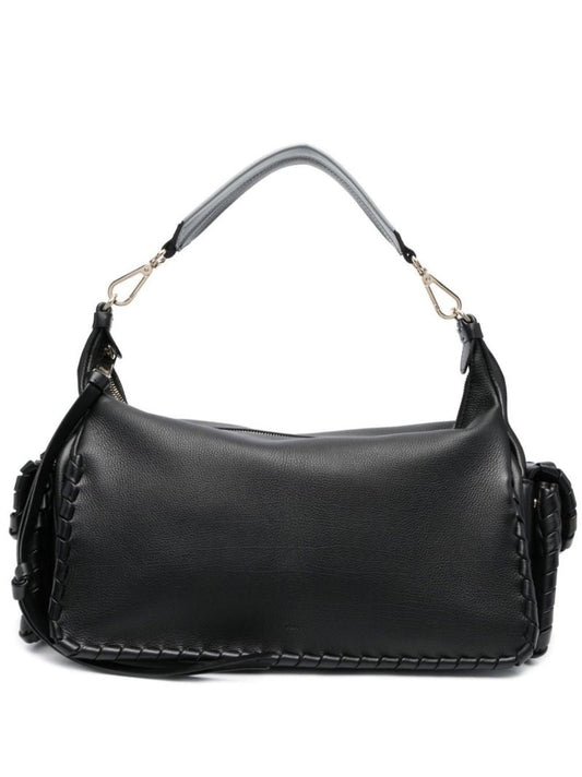 Black Nahir Leather Shoulder Bag