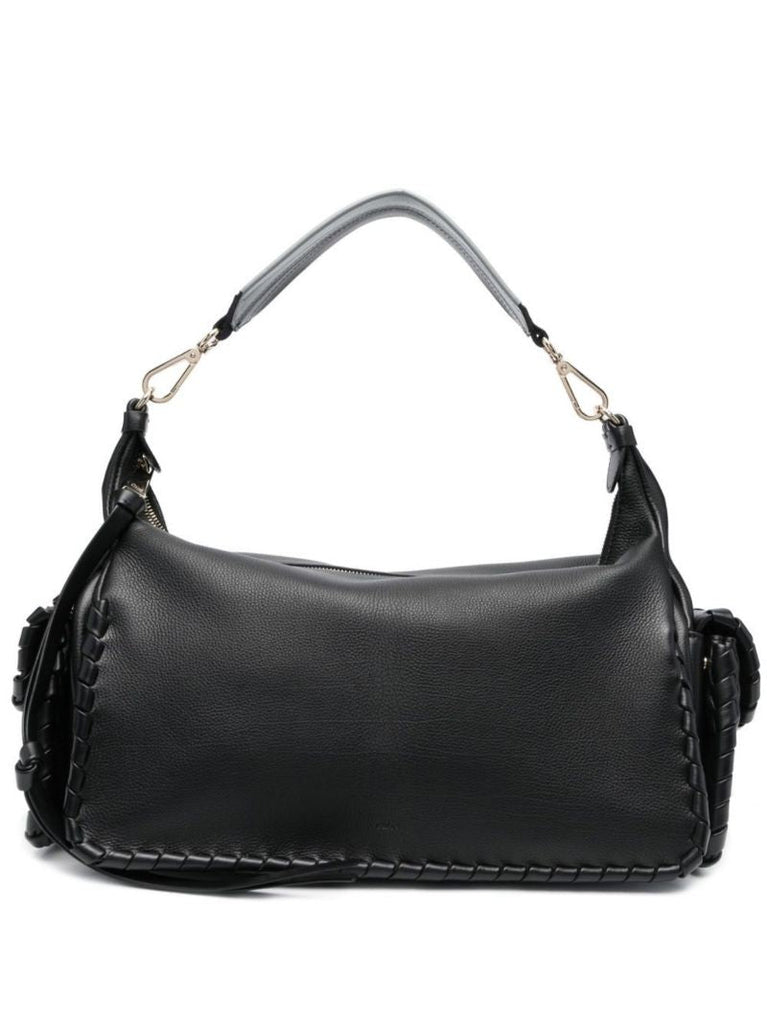 Black Nahir Leather Shoulder Bag