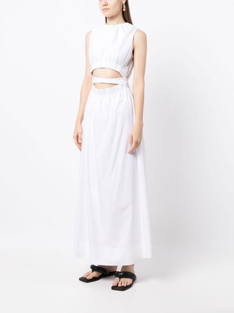 White Dion Cut Out Midi Dress