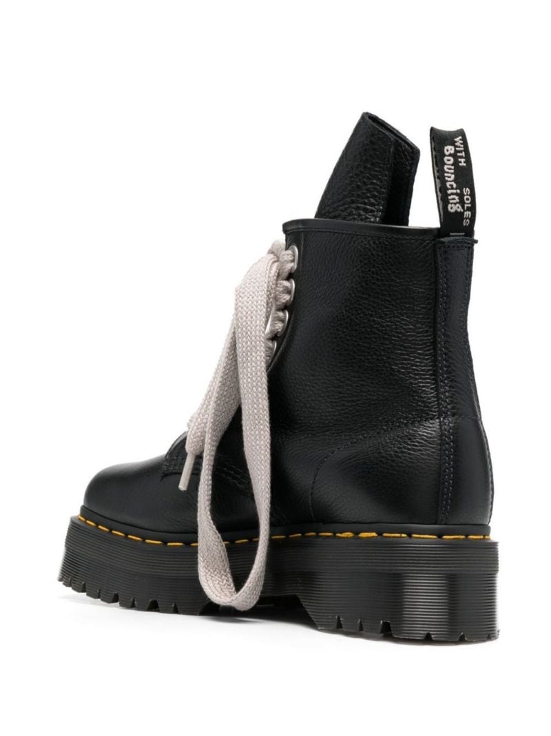 X Dr. Martens Black Lace-up Leather Ankle Boots