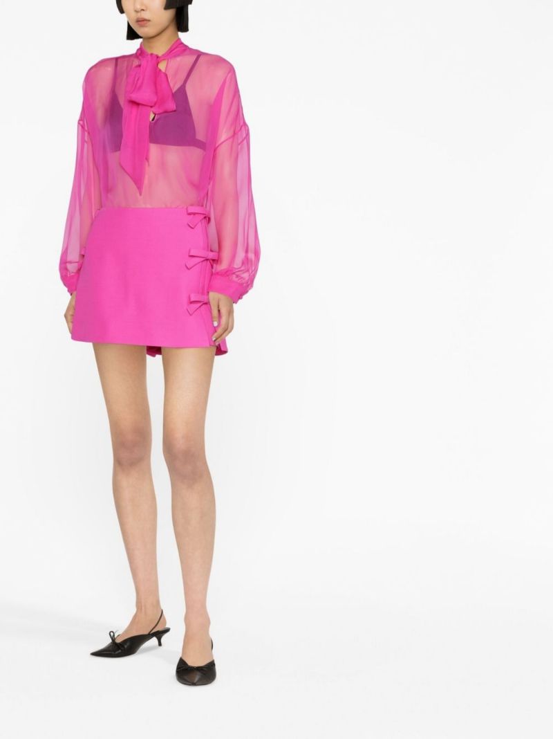 Pink Bow Detail Mini Skort