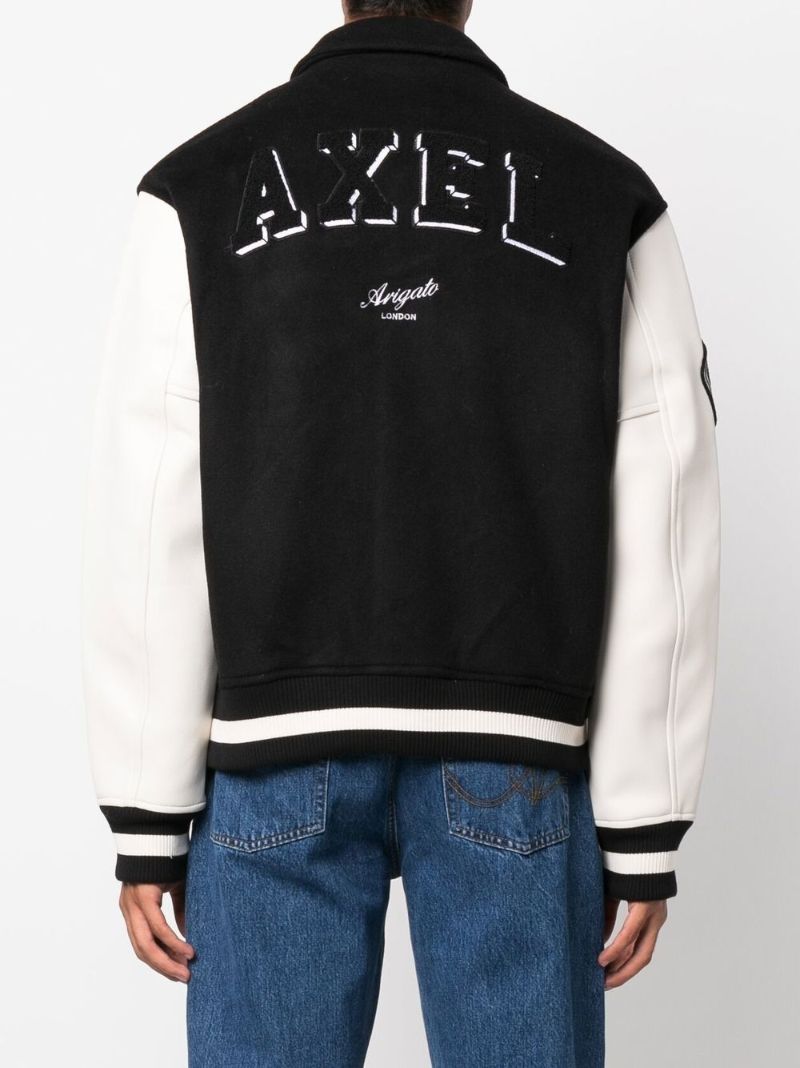Black Logo Patch Bomber Jacket