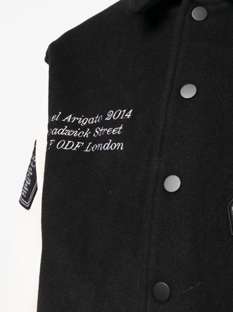 Black Logo Patch Bomber Jacket
