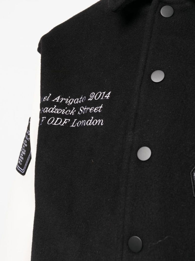 Black Logo Patch Bomber Jacket