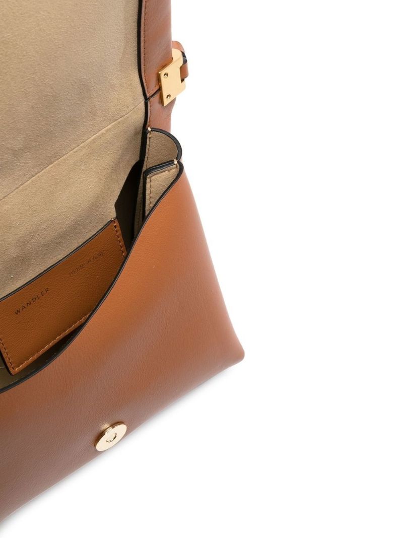 Brown Uma Box Leather Shoulder Bag