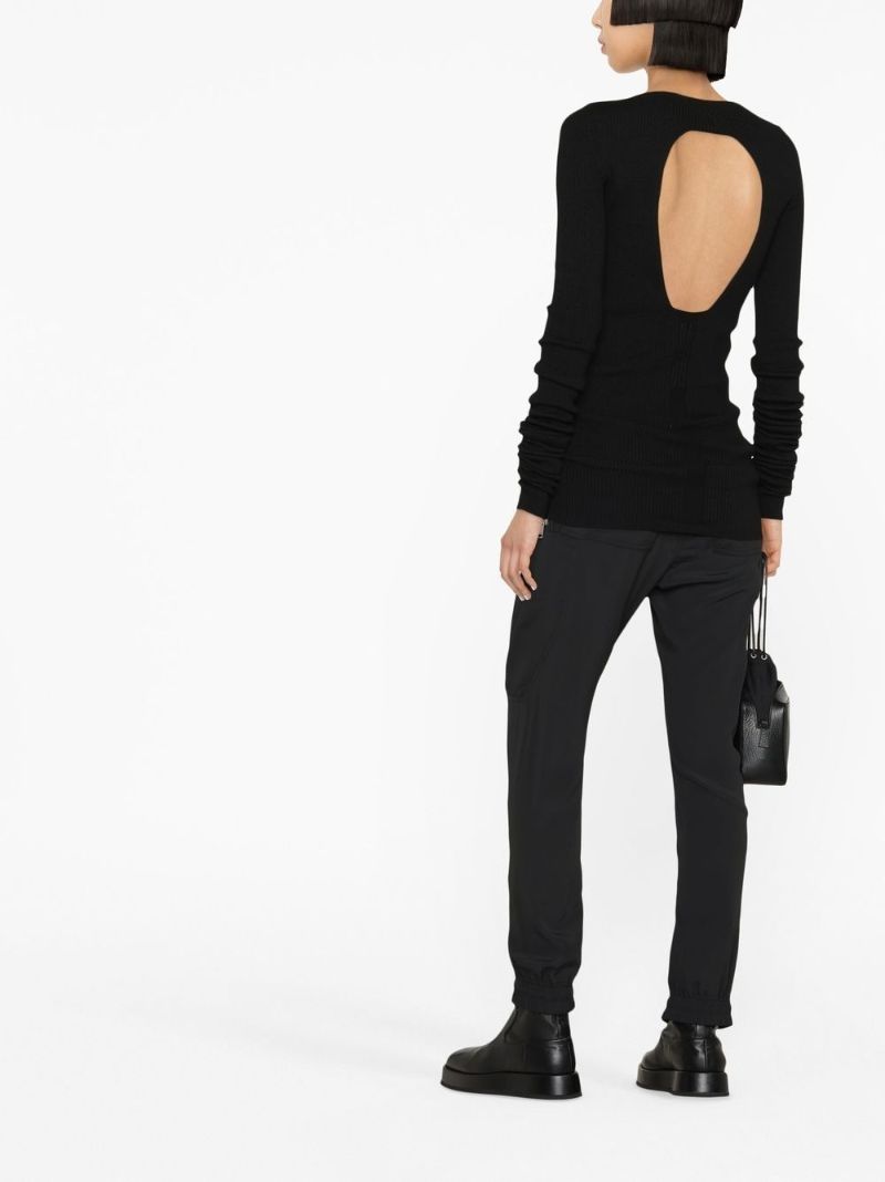 Black Virgin Wool Knitted Sweater