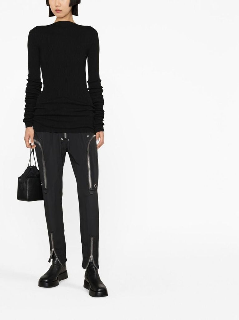 Black Virgin Wool Knitted Sweater