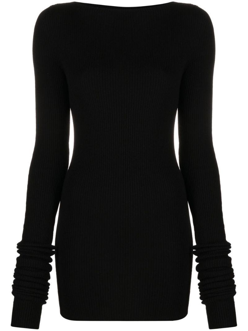 Black Virgin Wool Knitted Sweater
