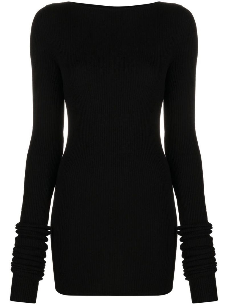 Black Virgin Wool Knitted Sweater