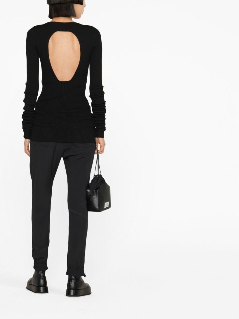 Black Virgin Wool Knitted Sweater