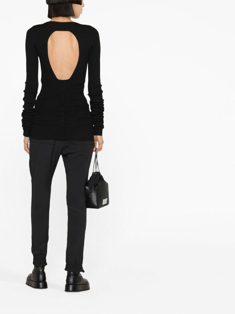 Black Virgin Wool Knitted Sweater