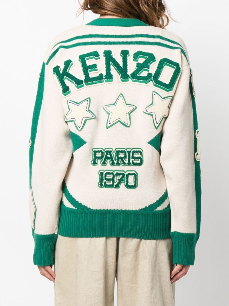 Green Varsity Merino Wool Sweater