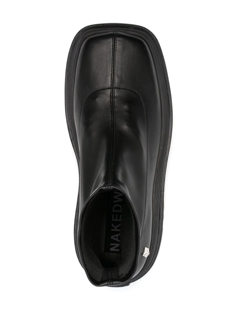 Black Sassy 90 Platform Faux Leather Boots