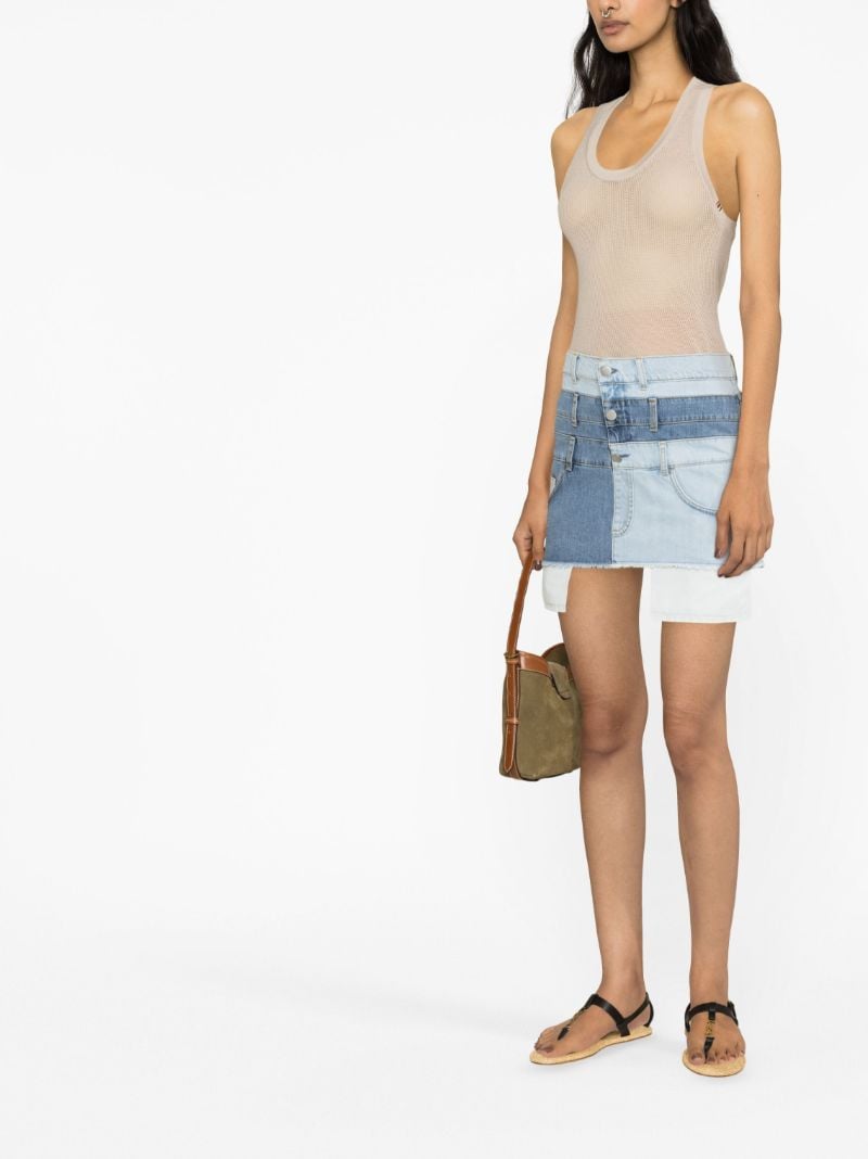 Blue Holly Layered Denim Skirt