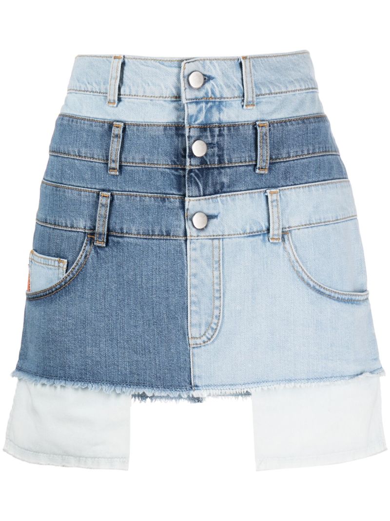 Blue Holly Layered Denim Skirt