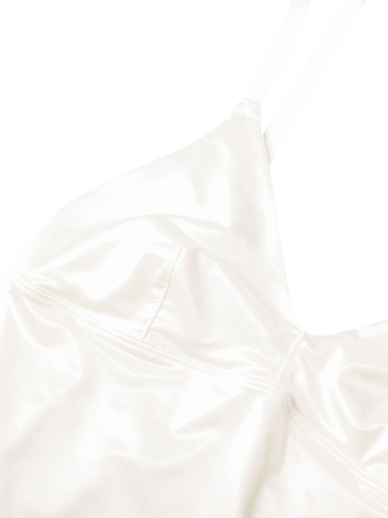 White V-neck Shapewear Bodysuit