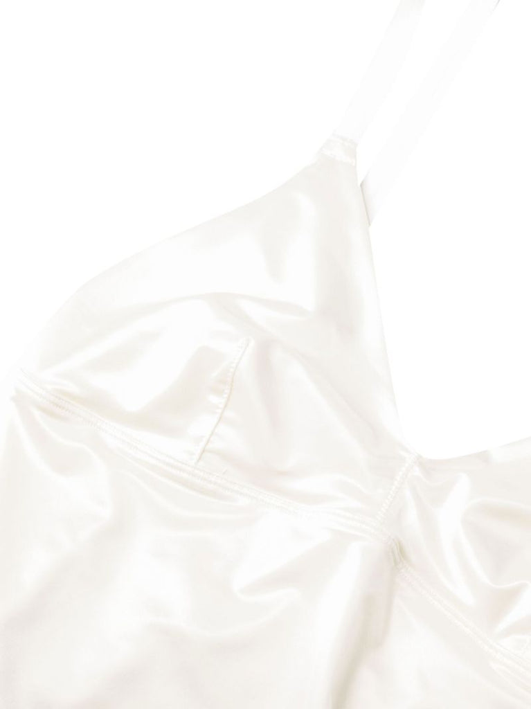 White V-neck Shapewear Bodysuit