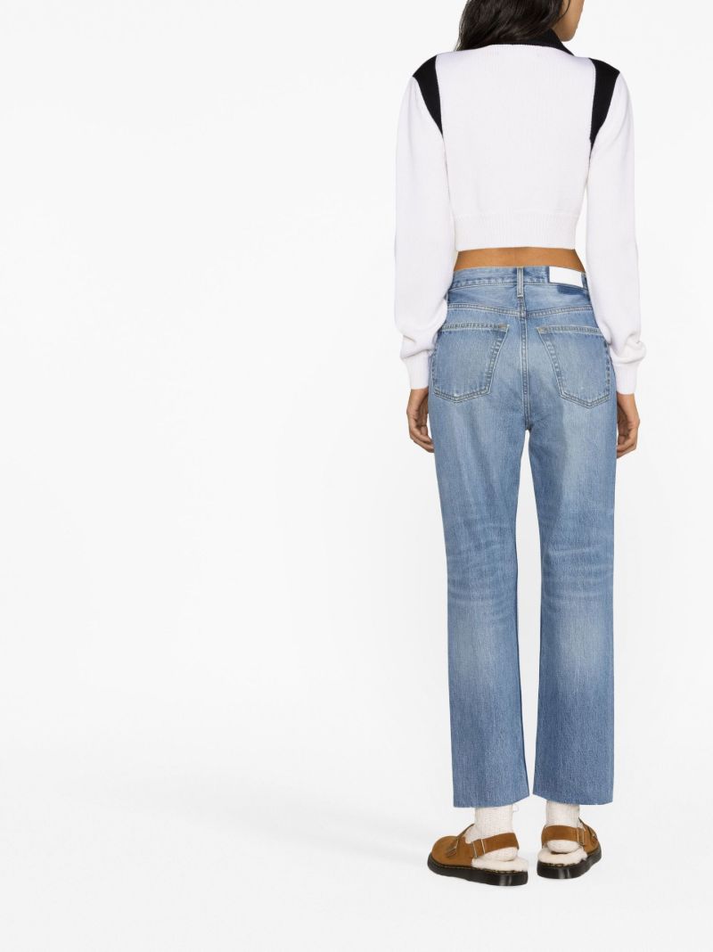 Blue '70s Ultra High-rise Cropped Jeans