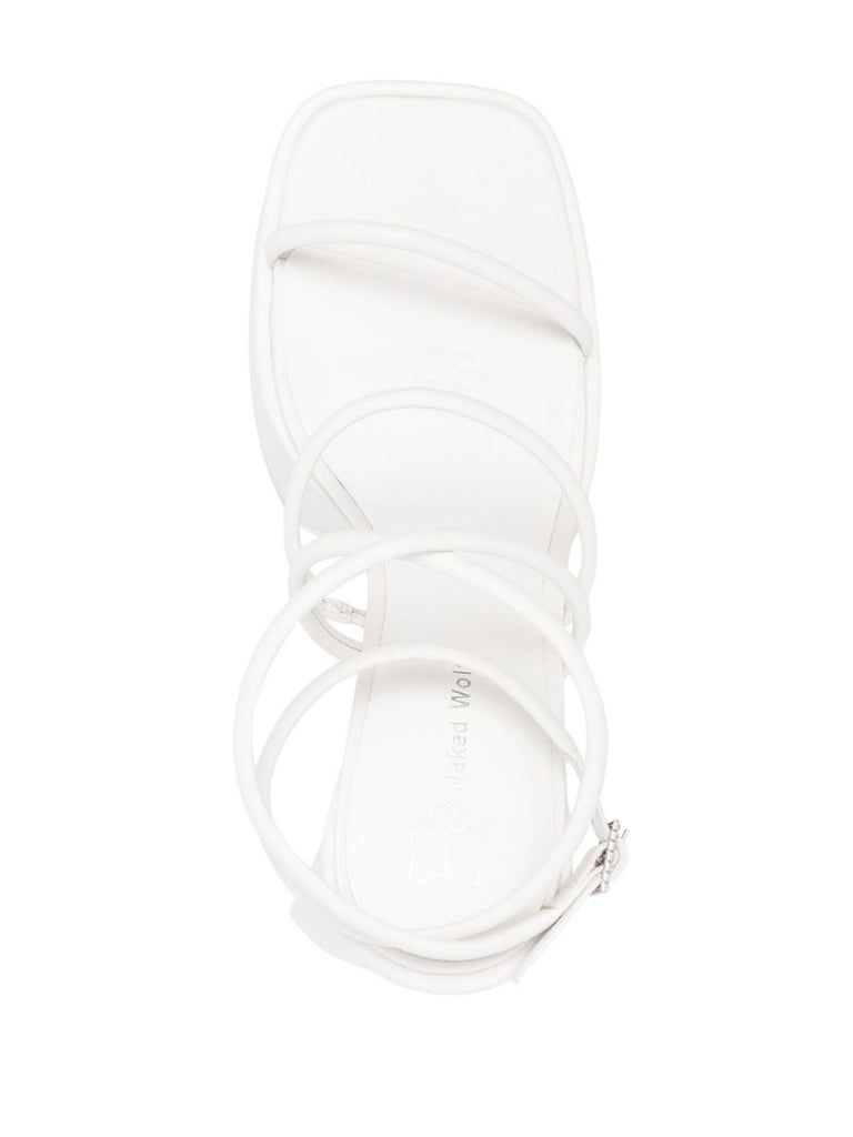White Angel 155 Leather Platform Sandals