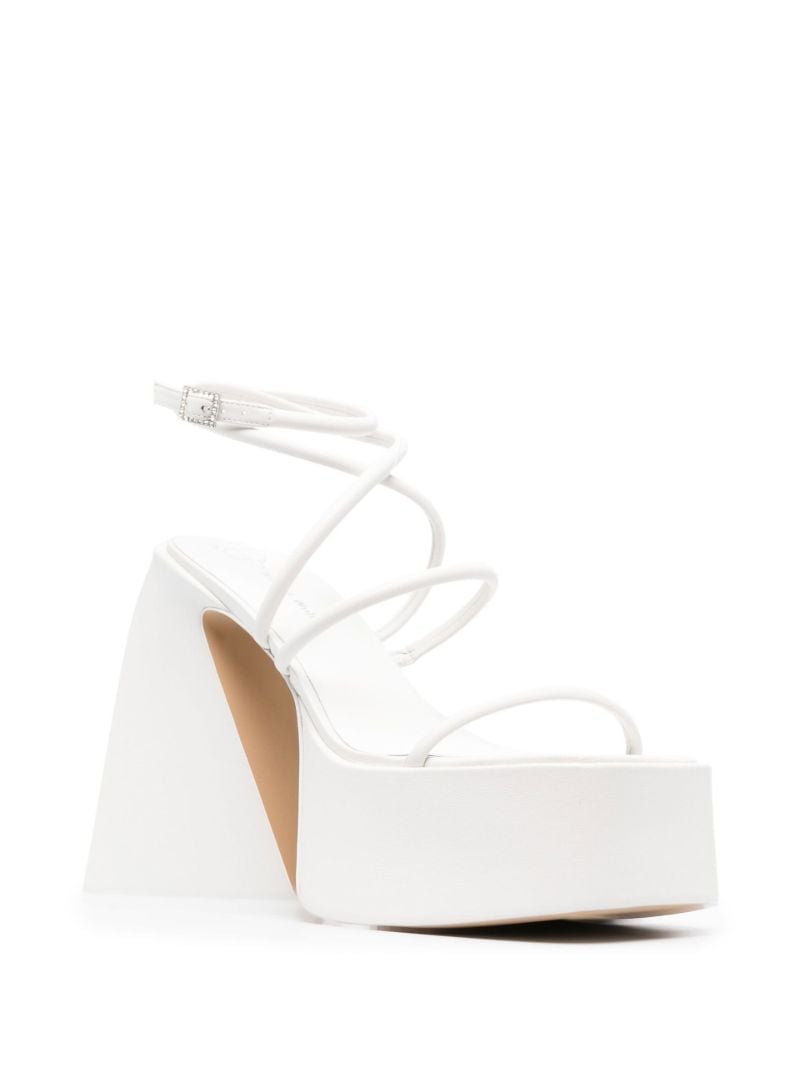 White Angel 155 Leather Platform Sandals