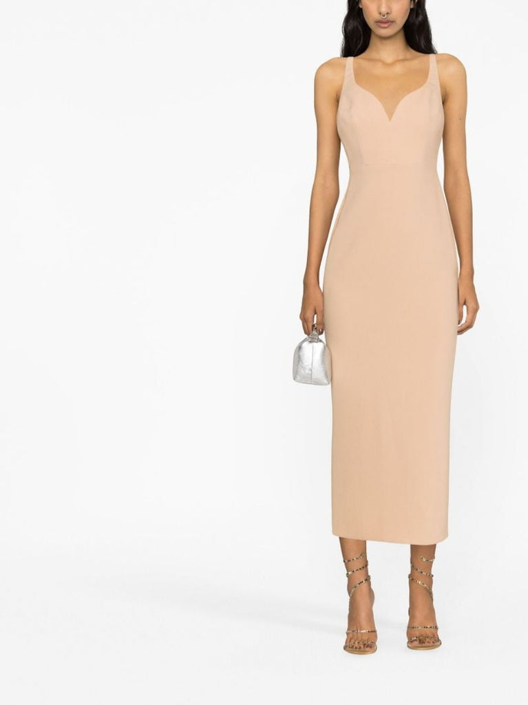 Neutral Blakely Midi Dress