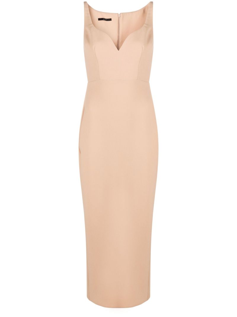 Neutral Blakely Midi Dress