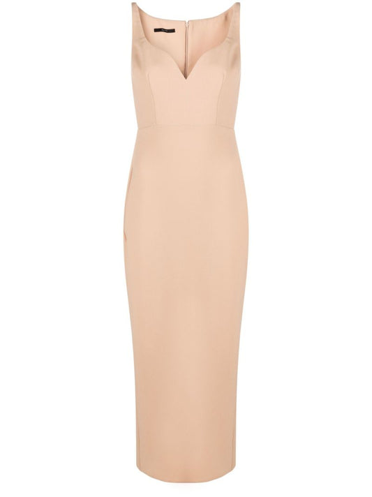Neutral Blakely Midi Dress
