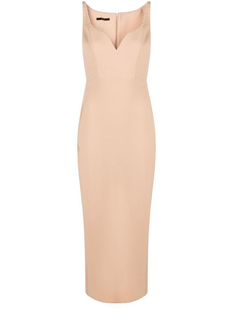 Neutral Blakely Midi Dress