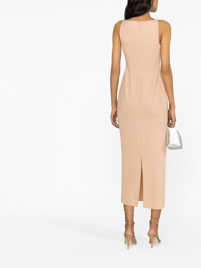 Neutral Blakely Midi Dress