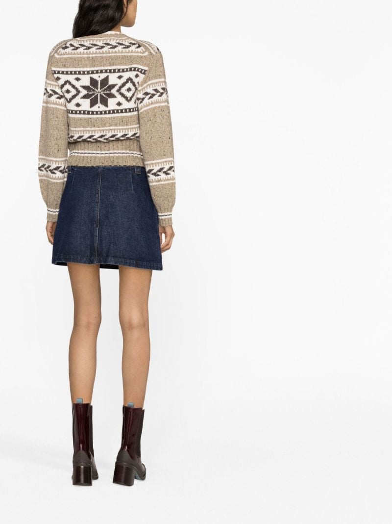 Blue Denim Mini Skirt