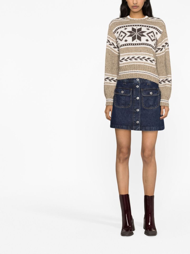 Blue Denim Mini Skirt
