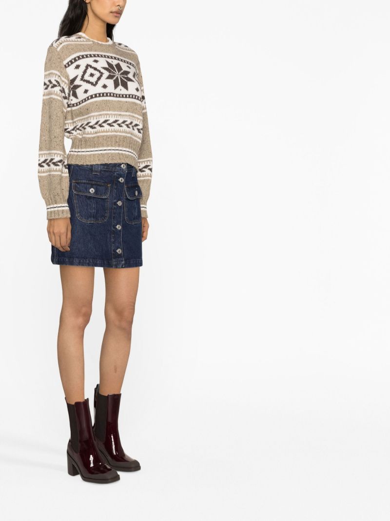 Blue Denim Mini Skirt