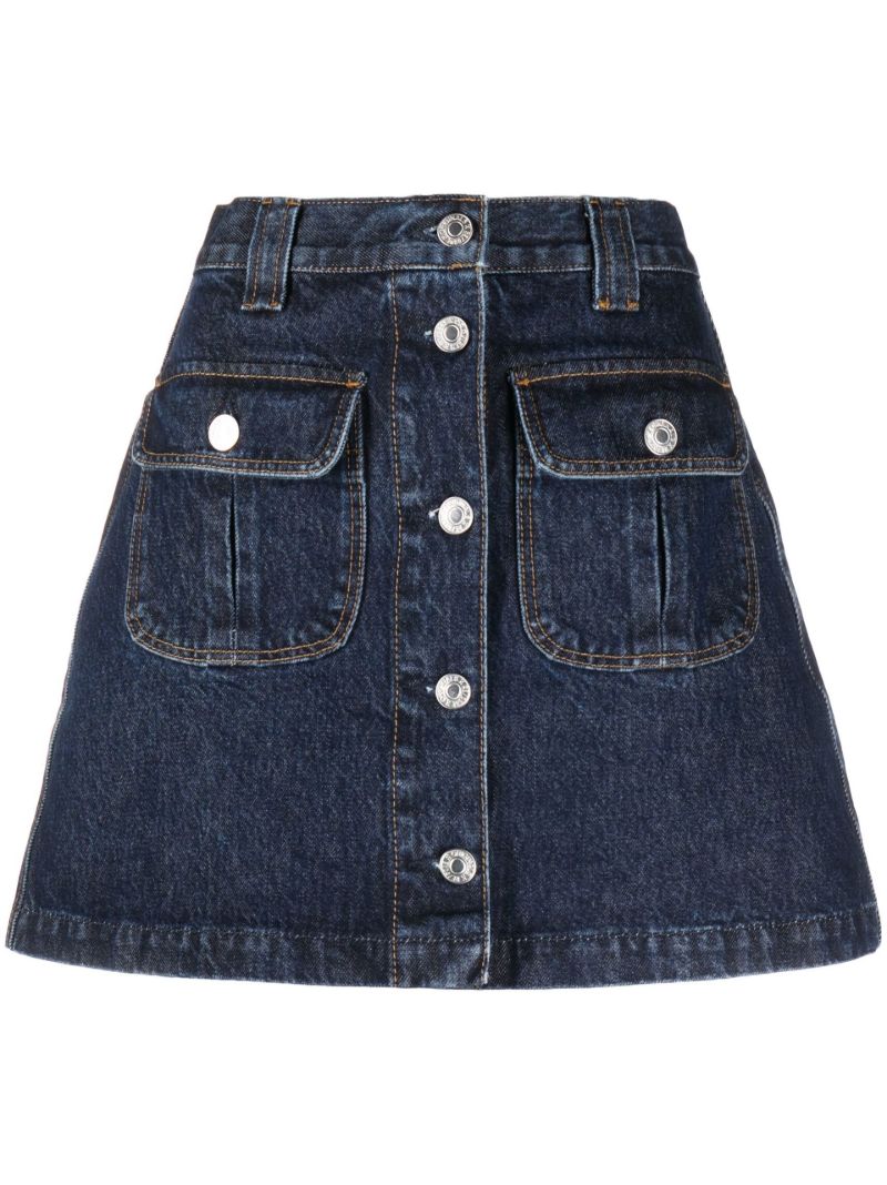 Blue Denim Mini Skirt
