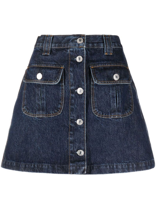 Blue Denim Mini Skirt