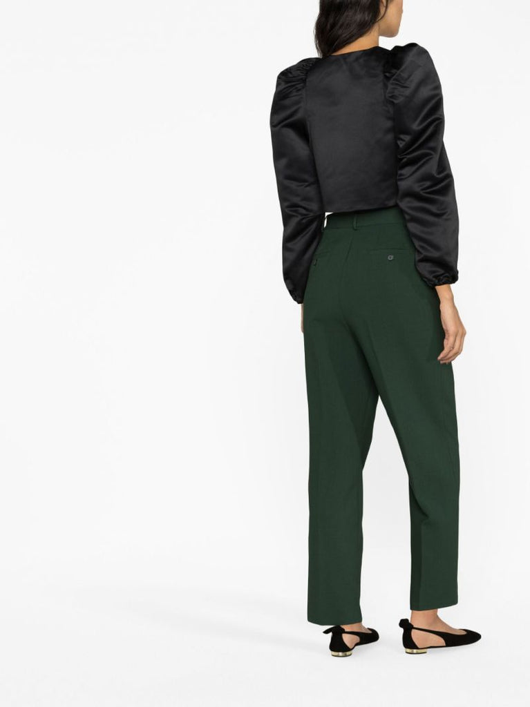 Black Mystery Puff Cropped Jacket