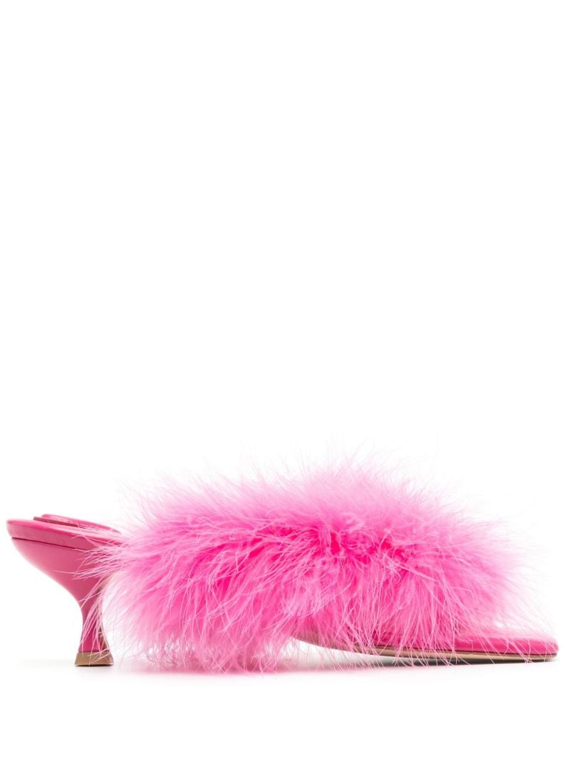 Pink 75 Feather Sandals