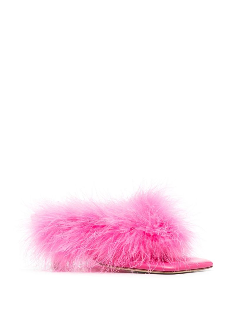 Pink 75 Feather Sandals
