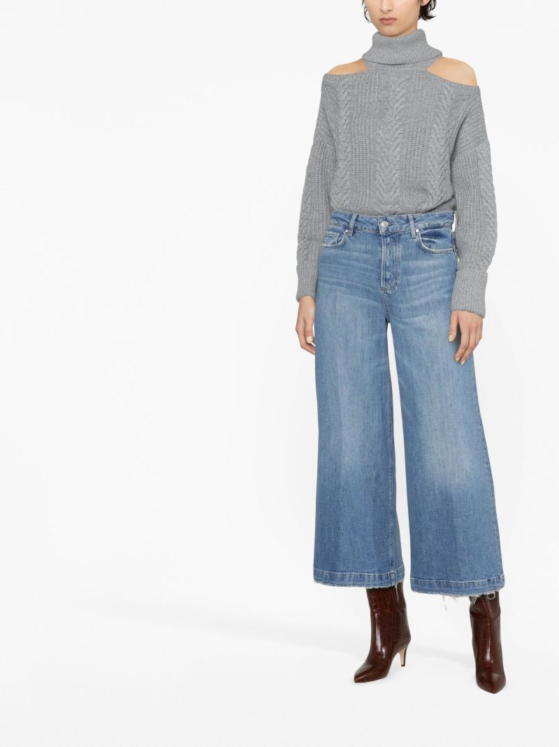 Blue Frankie Wide-leg Jeans
