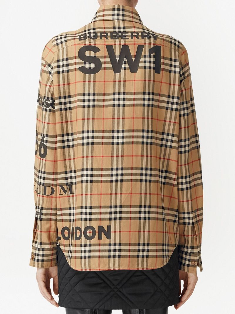 Neutral Horseferry Print Check Shirt