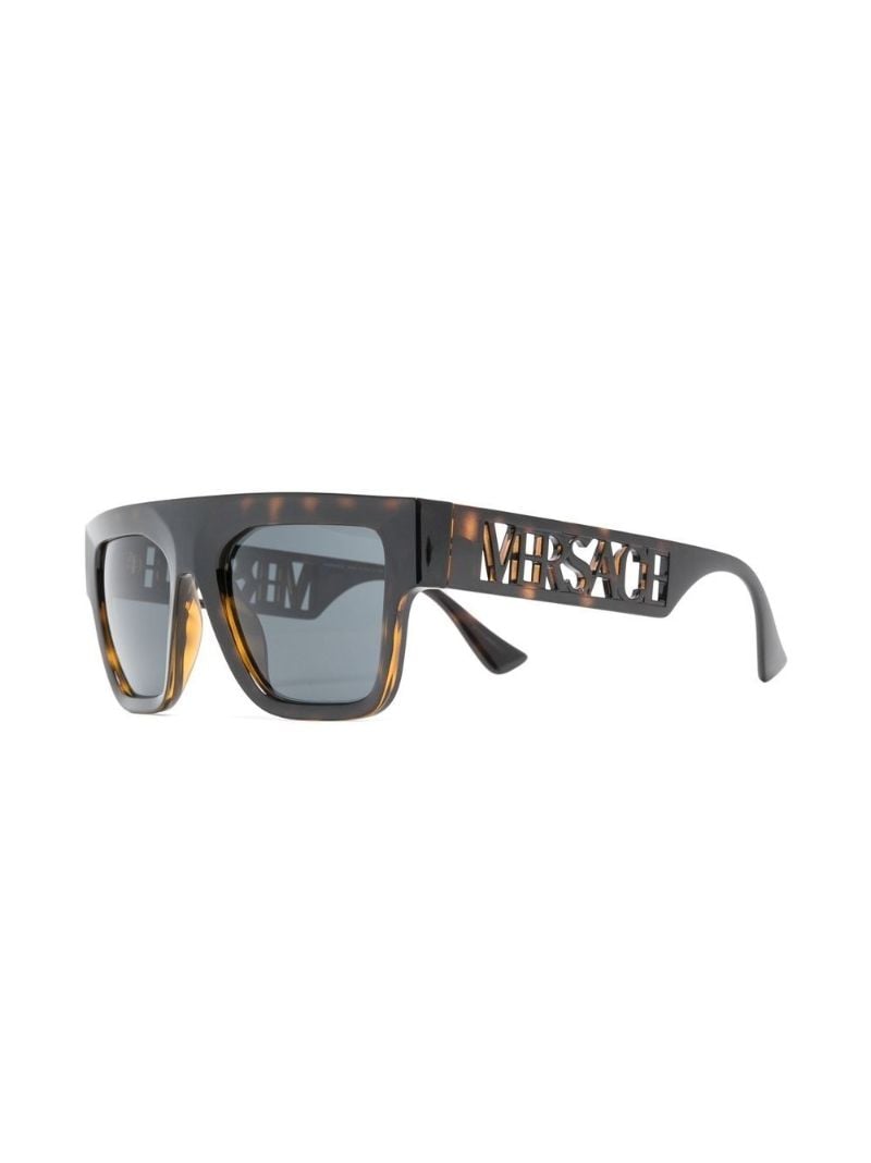 Brown Logo Plaque Sunglasses