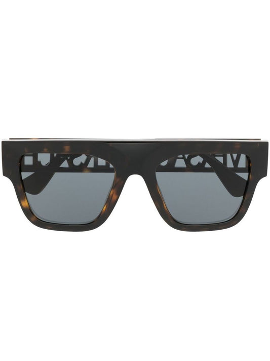 Brown Logo Plaque Sunglasses