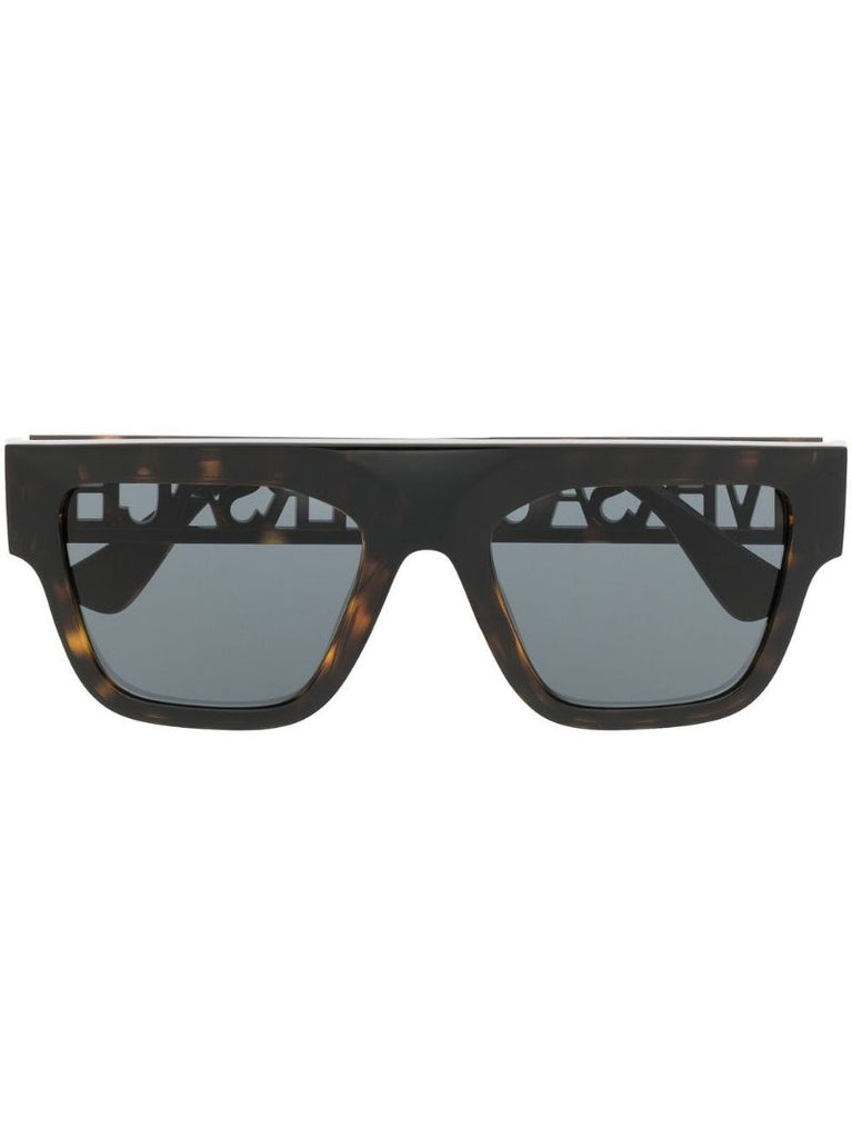Brown Logo Plaque Sunglasses