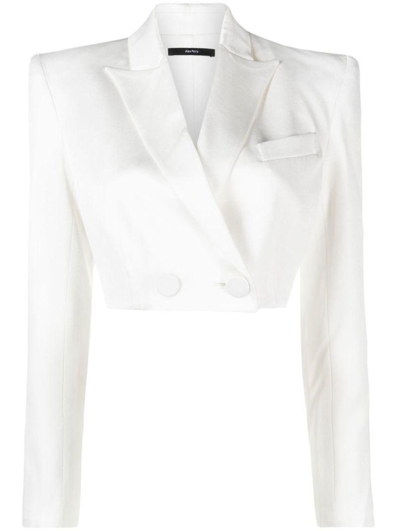 White Parker Cropped Blazer