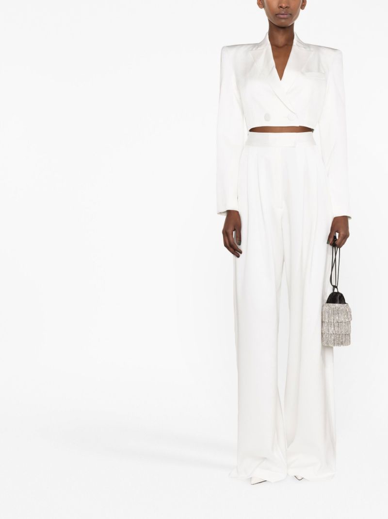 White Parker Cropped Blazer
