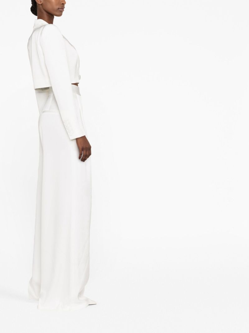 White Parker Cropped Blazer