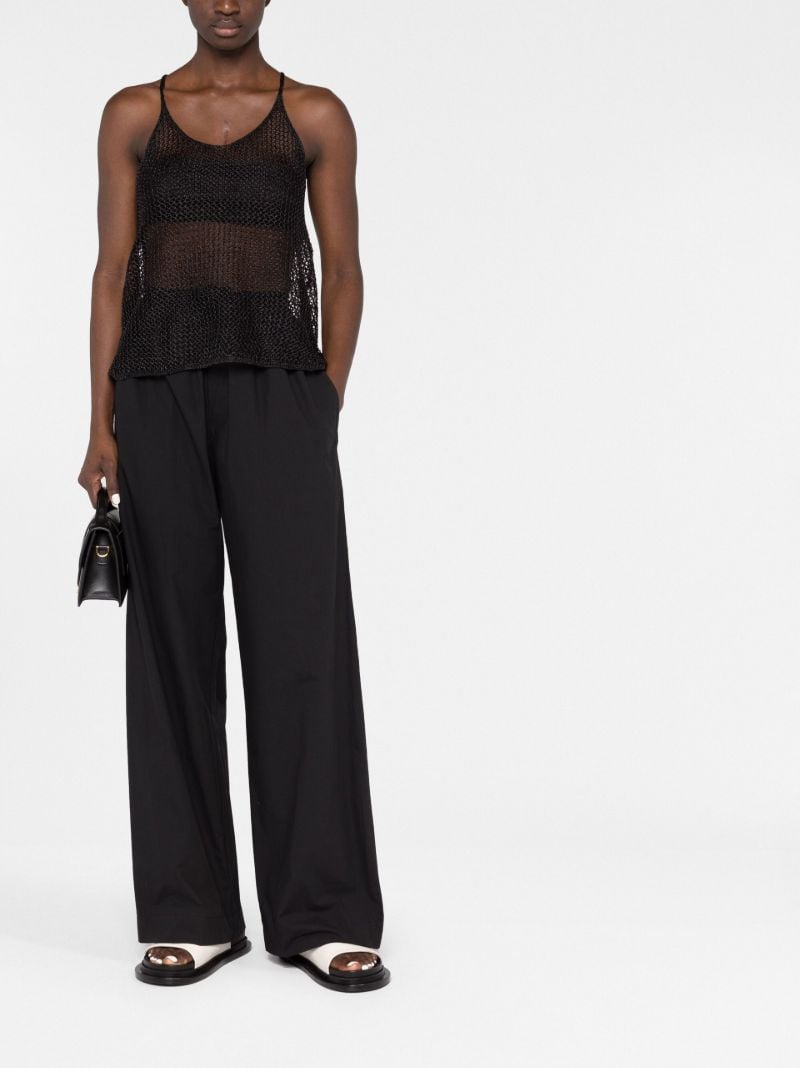 Black Miles Open-knit Sleeveless Top